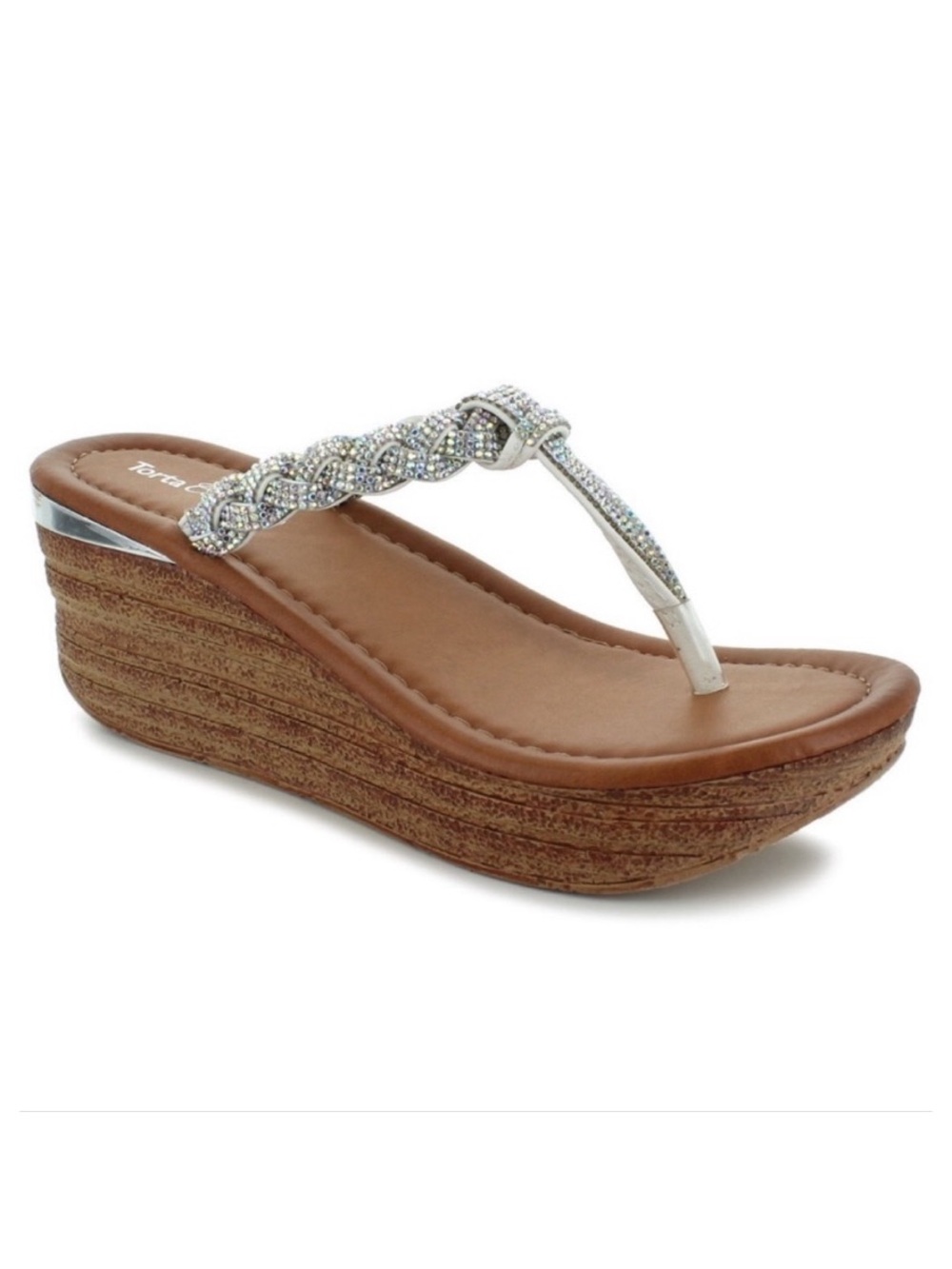 Torta Caliente rhinestone wedge sandals